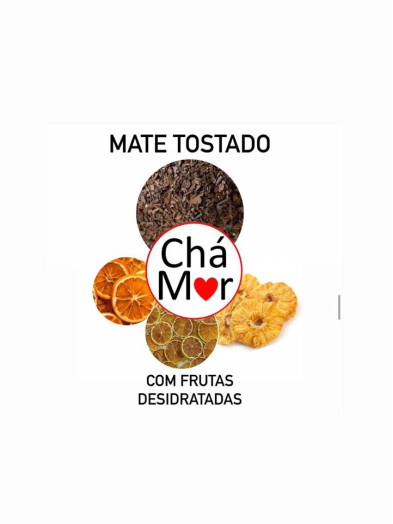 Chá Mate Tostado com frutas desidratadas - Emabalagem com 10 sachês